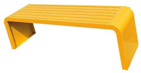 Gartenbank Outdoor-Bank, Terrassenbank, Gartenbank, Dekor, Deckmöbel für 2-Personen-Sitz, Wasserdichter Sitzstuhl, Aluminium-Terrassenbank für Park, Hofvorderseite ( Color : Yellow , Size : 100cm/39.3