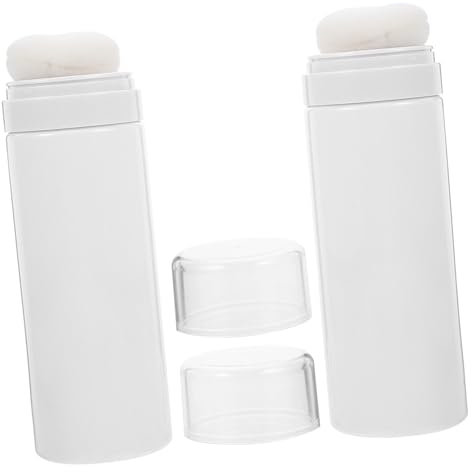 BESTonZON 2stücke Talkumpuder Behälter Mit Puderquaste Tragbare Für Babypuder Staubgeschützt Und Praktisch Für Zuhause Und