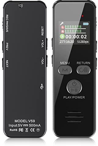 Howabo 60H Digital Voice Recorder, 64GB Metal Housing Audio Recorder, USB C Voice Activated Recorder for Lectures Meeting Class Interview