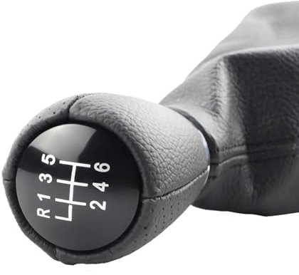 Schalthebel Shift Knob Für Sitz Für Leon 1 MK1 Für Toledo II MK2 Gamasche Boot Abdeckung Und Rahmen Basis Shifter 12mm Leder Schaltknauf Faltenbalg Rahmen Car Schalthebel (Farbe : 6 Speed)
