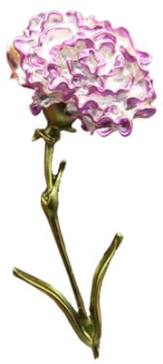 Broches de flores de clavel para mujer, ramillete de aleación esmaltada, broches florales rojos para ropa, bodas, fiestas, regalos de cumpleaños de mamá, Metal