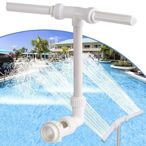 EBEOTPool Springbrunnen über Schwimmbädern Einstellbare Wasser Dual Spray Sprinkler Pool Brunnen für ober- und unterirdische Pools