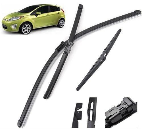 OHTWM Auto Scheibenwischer Ersatzblätter Für Ford Fiesta 7 2008–2016, Ersatzgummi, Wischergummi
