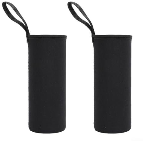 Effektive Thermohülle für Trinkflaschen, langanhaltende Isolierung, für 2 Stück (750 ml schwarz)