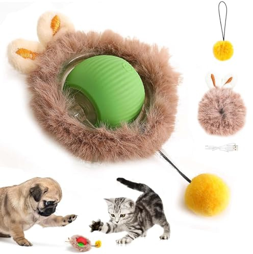 Interaktive Katzenspielzeuge,Kugel für Indoor-Katzen,Agilen beweglichen Katzenkugel,Rolling Smart Ball für Katzen,Interactive Hunting Cat Toy,Automatische Spielzeuge für Katzen und Kätzchen,Katzenball