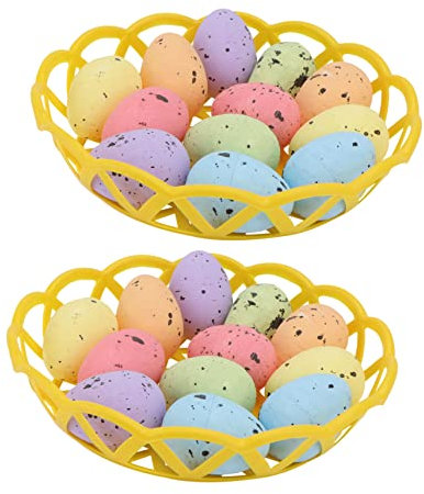 LALAFINA 6sets Easter Eggs Decor Eggs Plate for Festive Home Layout for Party Decoration and Kindergarten Activities