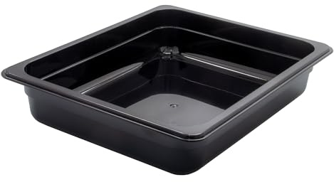 AcMax GN 1/2 Gastronormbehälter GN-Behälter 4 Liter Tiefe 65mm Kunststoff schwarz