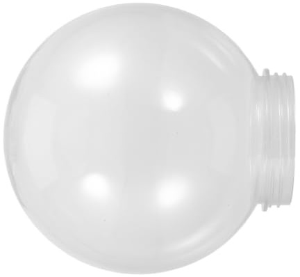 HEALEEP Pantalla De LáMpara Globo Transparente EsféRica De AcríLico Para Exterior 6 Pulgadas Luz De JardíN Terraza Porche FáCil InstalacióN