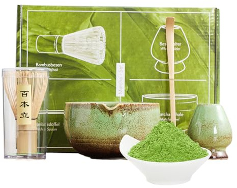 Ensemble de fouet à matcha | Kit traditionnel de cérémonie du thé, lot de 4 ustensiles de cuisine traditionnels pour homme, Noël, fille, anniversaire, femme, cuisine, maison, ami