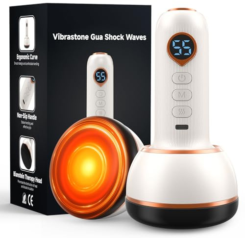 iKDSAW Lymphatisch Massagegerät, Venopulse Neuropathie Fußmassagegerät, Orthoback Vibrastone 5.0 Upgrade-Technologie Massagegerät Mit Wärmefunktion für Hände, Rücken, Füße Schmerzlinderung Weiß