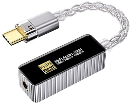 GNURBDILFO Dual Chip CS43198+CT7601 & HiFi USB Portatile Amplificatore per Cuffie Lossless Dongle Portatile DSD256 32Bit/384Hz B