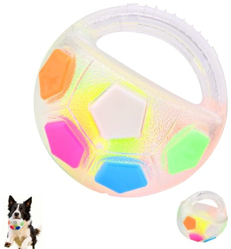 Dog Calming Ball, Anti Stress Ball Hund, Hundeball mit Handle, Antistressball Hund, Haltbares Hundespielzeug mit Quietscher Interaktives Hundespielzeug Balls für Mittlere Große Hunde, Indoor & Outdoor