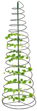 Enrejado de enredaderas - Marco de vid de metal para exteriores, soporte para plantas, Espiral vor Pepino Frambuesa Hierbas | Adecuado para plantas en macetas, jardín elevado, flores, verduras, patio