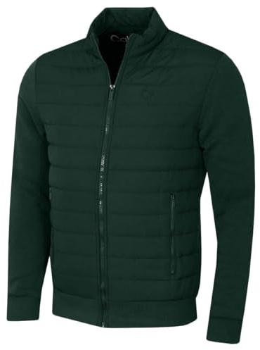 Calvin Klein Mens 2026 Hybrid Quilted Fleece Funnel Neck Jacket
