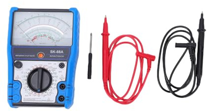 SIXRUN Multimètre Analogique SK 88A, Testeur électrique Professionnel avec Support en Silicone pour la Réparation d'appareils Ménagers, Mesure le Courant et la capacité de Tension AC DC (SK-88A)