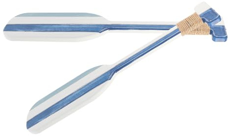 BETOOKY Remi di Legno Decorativi Vintage, Coppia di Pagaie in Stile Costiero da Parete, Ornamento Sospeso Blu Scuro per Arredamento Casa e Locali a Tema Marino, Decorazione per Soggiorno