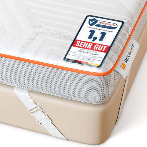 MULISOFT Topper Singolo 90x200 cm, H5/H6, 7,5 cm Memory Foam con Gel | Lavabile e Traspirante, Adatto a Letti Box, Divani Letto e Camper, OEKO-TEX® STANDARD 100