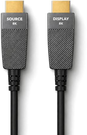 FeinTech ProAqtive HDMI Glasfaserkabel 5m Hybrid-Kabel AOC Fibre 8K 60Hz 4K 240Hz 48Gbps eARC CEC, kompatibel mit TV, PC, Xbox, PS5