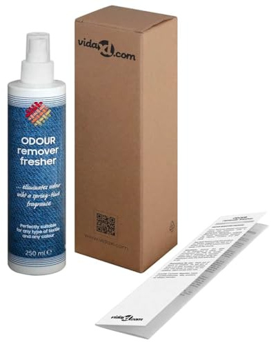 Runheo Eliminador de olores y refrescador de 250 ml con boquilla pulverizadora para tapicería, alfombras, camas para mascotas, desodorante a base de agua, elimina olores y manchas
