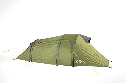 Tatonka Grönland 3 Vent Tunnelzelt - Wasserdichtes, leichtes DREI Personen Zelt mit Seiteneingang, Apsis und hochrollbaren Seitenwänden (425 x 185 x 120 cm)