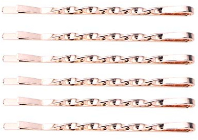 Lurrose 72 stücke Welle Haarnadeln Rose Gold Alloy Bobby Haarnadeln Minimalistischen Haar Styling Pins für Frauen