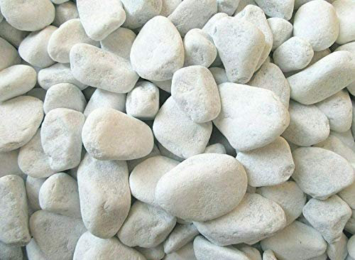 Doubleyou Geovlies & Baustoffe Deko Steine Carrara 15-25 mm schneeweiss (10)