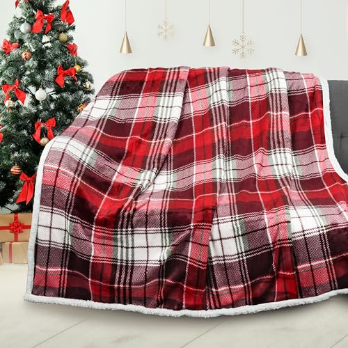 Catalonia Classy Plaid double en micro-peluche Sherpa - Moelleux - En peau d'agneau - Chaude, réversible - Douce et chaude - Pour lit/canapé - 127 x 152 cm