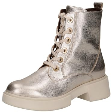 CAPRICE Dam spetsstövel platt 9–25101-43 stövletter, Platinum metall, 38 EU