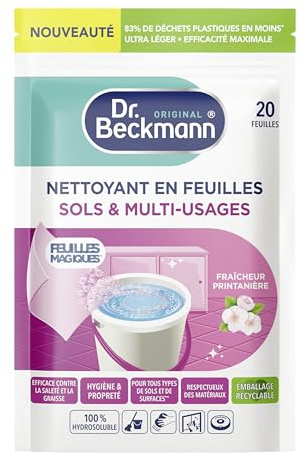 Dr. Beckmann - Nettoyant Sols - feuilles prédosées - Frais - 20 feuilles