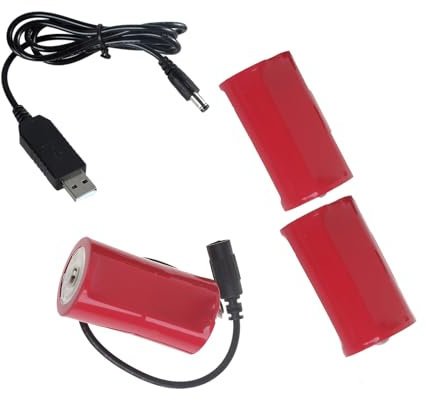 Wynrzyj Adaptateur de batterie virtuel LR20 D - Câble d'alimentation USB - Remplacement de 3 piles 1 5 V LR20 D - Pour lampe à outils LED