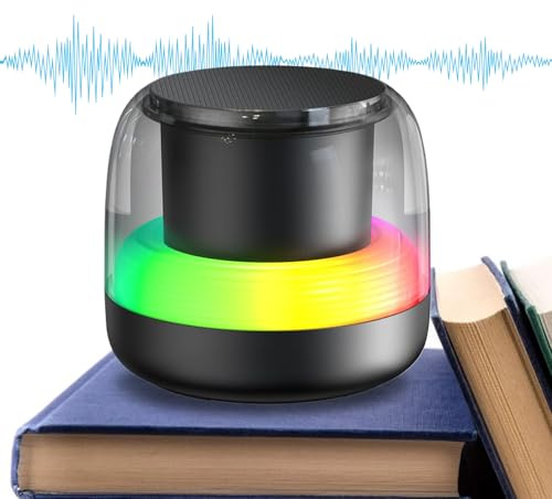 Bohany Enceinte Portable | Haut-Parleur sans Fil 5.0 avec lumière | Lecteur de Musique Audio Portable avec portée de Transmission de 10 mètres pour la Maison, Le Camping, la Voiture, la randonnée