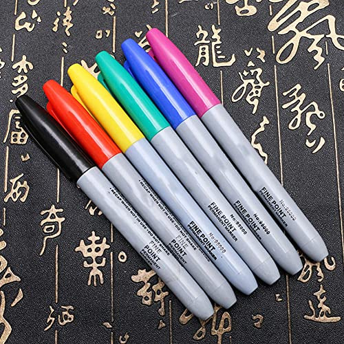 ZJchao Pennarello 6 Pezzi, Penna di Posizionamento Semipermanente con Pennarelli Graduati per Tatuaggi Labbra Sopracciglia, Interventi Chirurgici, Scrittura su CD DVDS