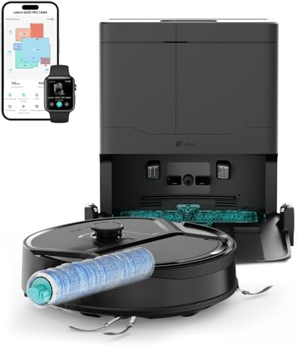 Lefant M210PRO OMNI Robot Aspirapolvere Lavapavimenti con Mappatura, Rullo Autopulente, 20000Pa, Lavaggio Acqua Pulita, Laser dToF, PSD 2.0, Evita Tappeti, Silenzioso, WiFi 2.4G/5G/Alexa/APP, Compatto