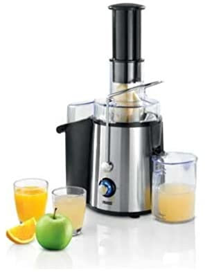 Princess 01.203040.01.002 Exprimidor de extracción lenta de frutas y verduras, 2 velocidades, 700 W, base antideslizante, sistema de cierre con seguridad, filtros extraíbles, apto para el lavavajillas