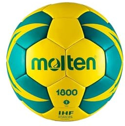 MOLTEN H1X1800-YG - Balón de Balonmano, Color Amarillo y Verde