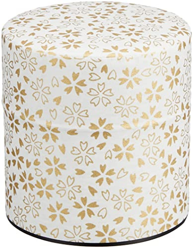 Pokkan a Boîte à thé japonaise hermétique, double couvercle, capacité de thé 100 g (motif fleur de cerisier, S – 100 g)