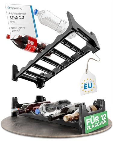 Novaliv casier à Bouteilles | vin Anthracite en Plastique Robuste pour 6 Bouteilles (Anthracite, 1)