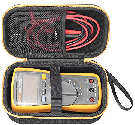 RLSOCO Hard Case for Fluke 117/115/116/114/113 Digital Multimeter & for digital multimeter CATIV AVO410 | Storage Multimeter Bag with YKK Zipper for Tester Probe |Travel Case Dustproof, Water-repellent,Scratch Protection(Case Only)
