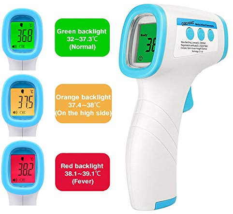 TWICK Temperature Gun - Non-Contact Digital Thermometer, Infrared Thermometer for Babies and Adults FDA, CE, RoHS, ISO Certified
