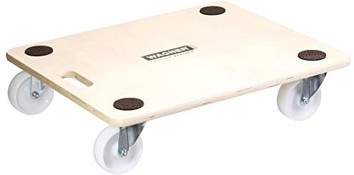 WAGNER Transporthilfe MM 1086 I 60 x 49,5 x 13,5 cm - Tragkraft 400 kg - ideal für Unhandliches, Geräte & Möbel I Tragegriff I Anti-Rutsch-Pads I belastbar I FSC®-Zertifiziert - 20108601