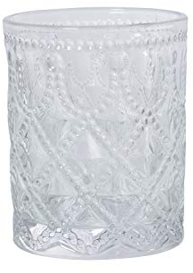DRW Set di 6 bicchieri bassi in vetro da 270 ml. Adatto per lavastoviglie in trasparente 8 x 10 cm