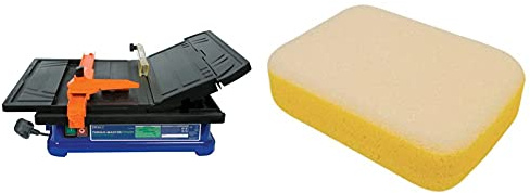 VITREX 103402NDE Diamond Blade Tile Cutting Saw & RLSDXYZ04007 10 2913 Dual Purpose Grouting Sponge, Multi