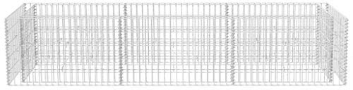 Tidyard Gabionen Hochbeet Drahtkorb Gabionenwand aus Stahl 270 x 90 x 50 cm,Maschenweite 10 x 5 cm (L x B),Gabionenkorb Steingabionen Steinkorb Wand Drahtkorb Draht Mauer,Hohe Belastbarkeit
