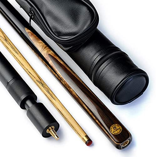 ZHANGZONG Biljardkö biljardkäppar biljardset biljardset snooker cues klassisk handgjord 147 cm aska 3/4 delar snooker kö med köfodral och teleskopförlängning 9,8 mm spets (färg: #1)