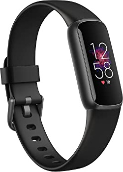 Fitbit Luxe Fitness and Wellness Tracker with Stress Management, Sleep Tracking and 24/7 Heart Rate, Black/Graphite, One Size (S & L Bands Included) (Renewed)