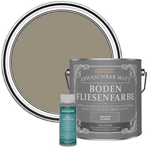 Rust-Oleum Brown Washable Matt Floor Tile Paint - Cocoa 2.5L