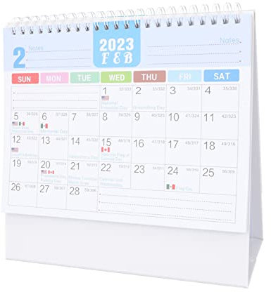 HAPINARY Bürokalender Englischer Monatskalender Tischkalender Wandkalender Büroaccessoire Notizfunktion Warme Atmosphäre Klassisch Kreativ