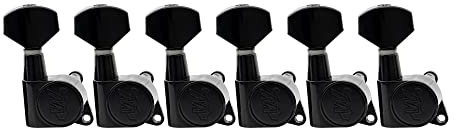 Wilkinson 6 inline 19:1 EZ-Lok Gitarre Mechaniken Stimmwirbel Schwarz | für Fender Strat Tele E-Gitarre