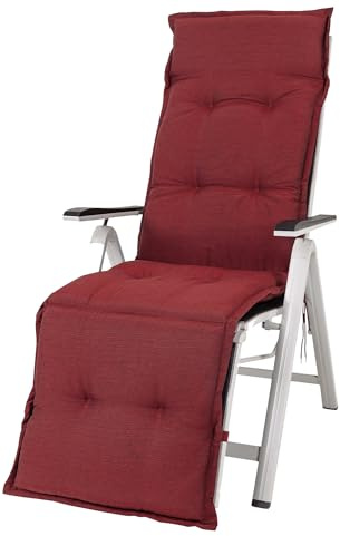 50318-300 Sun Garden Auflage Relaxliege Naxos dunkelrot 174x50x6 cm Sitzpolster (ohne Stuhl)