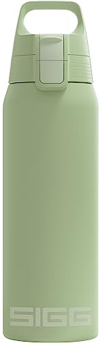 SIGG - Isolierte Trinkflasche - Thermosflasche Shield Therm One Eco Green kohlensäurehaltige Getränke - Auslaufsicher - Spülmaschinenfest - BPA-frei - 90% recycelter Edelstahl - Hellgrün - 0,75L